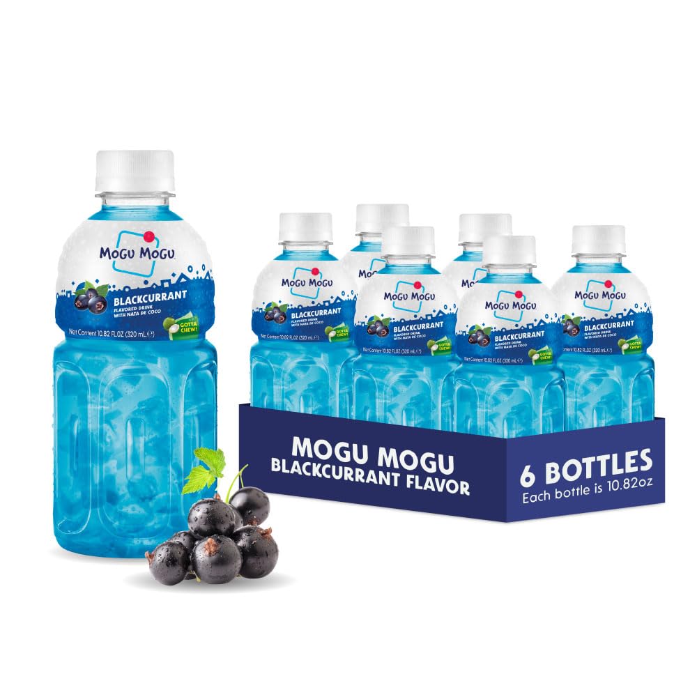 Amazon.com: Mogu Mogu Blackcurrant Juice Drink with Nata de Coco